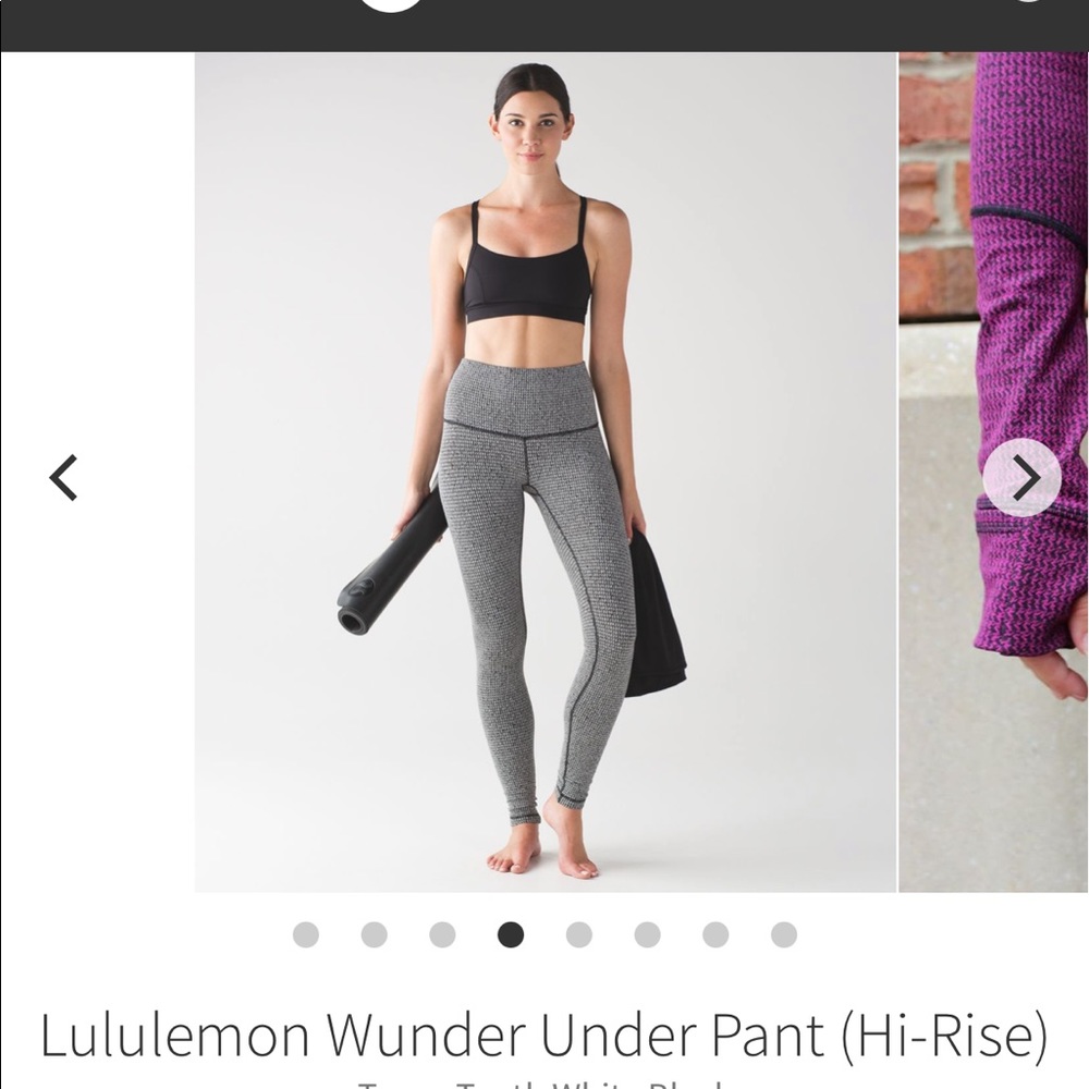 Lululemon Wunder Under (high rise) Tiny Tooth, Size 4